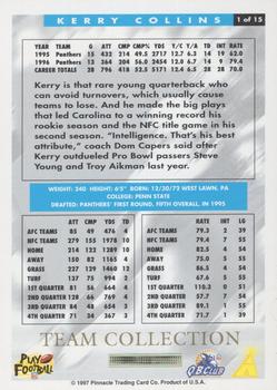 1997 Score Carolina Panthers #1 Kerry Collins Back