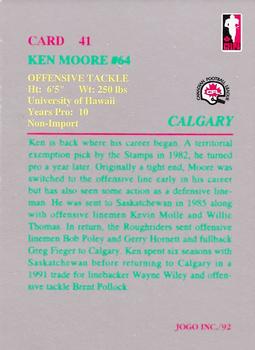 1992 JOGO #41 Ken Moore Back
