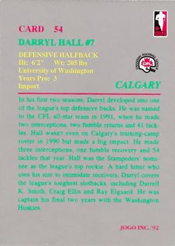 1992 JOGO #54 Darryl Hall Back