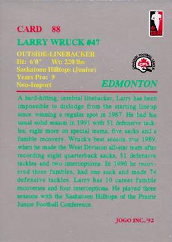 1992 JOGO #88 Larry Wruck Back