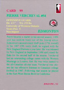 1992 JOGO #99 Pierre Vercheval Back