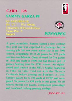 1992 JOGO #128 Sammy Garza Back
