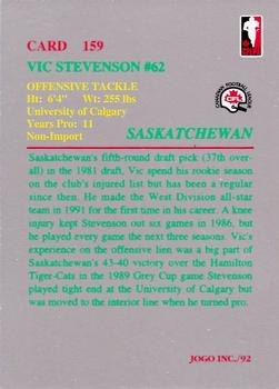 1992 JOGO #159 Vic Stevenson Back