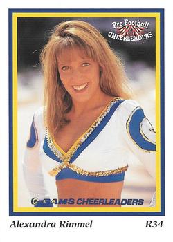 1994-95 Sideliners Pro Football Cheerleaders #R34 Alexandra Rimmell Front