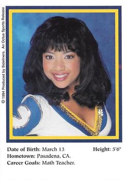 1994-95 Sideliners Pro Football Cheerleaders #R37 Danielle Stevenson Back