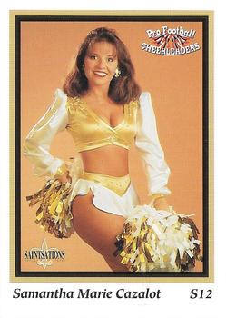 1994-95 Sideliners Pro Football Cheerleaders #S12 Samantha Cazalot Front