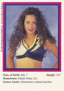 1994-95 Sideliners Pro Football Cheerleaders #C12 Kathy Perez Back