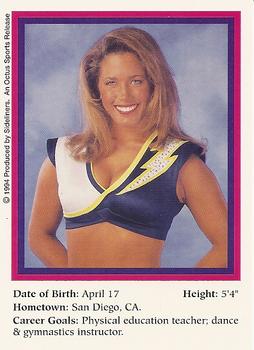 1994-95 Sideliners Pro Football Cheerleaders #C19 Christa Kay Back