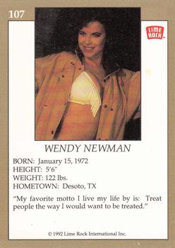 1992 Lime Rock Pro Cheerleaders #107 Wendy Newman Back