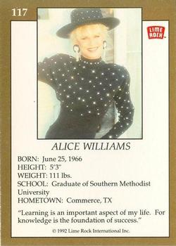 1992 Lime Rock Pro Cheerleaders #117 Alice Williams Back