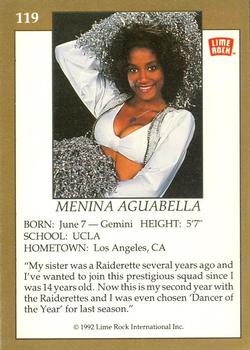 1992 Lime Rock Pro Cheerleaders #119 Menina Aguabella Back