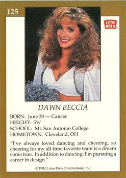 1992 Lime Rock Pro Cheerleaders #125 Dawn Beccia Back