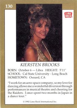 1992 Lime Rock Pro Cheerleaders #130 Kiersten Brooks Back