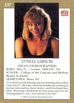 1992 Lime Rock Pro Cheerleaders #137 D'Nell Gibson Back