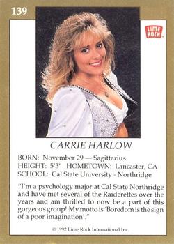 1992 Lime Rock Pro Cheerleaders #139 Carrie Harlow Back