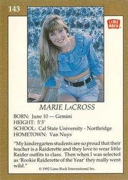 1992 Lime Rock Pro Cheerleaders #143 Marie LaCross Back