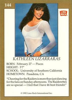 1992 Lime Rock Pro Cheerleaders #144 Kathleen Lizarraras Back