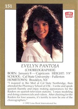 1992 Lime Rock Pro Cheerleaders #151 Evelyn Pantoja Back