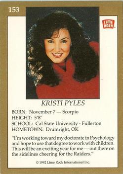 1992 Lime Rock Pro Cheerleaders #153 Kristi Pyles Back