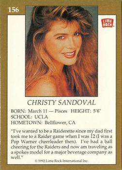 1992 Lime Rock Pro Cheerleaders #156 Christy Sandoval Back