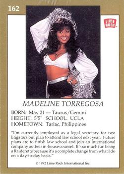 1992 Lime Rock Pro Cheerleaders #162 Madeline Torregosa Back