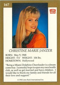 1992 Lime Rock Pro Cheerleaders #167 Christine Janzer Back