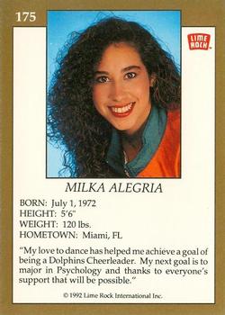 1992 Lime Rock Pro Cheerleaders #175 Milka Alegria Back
