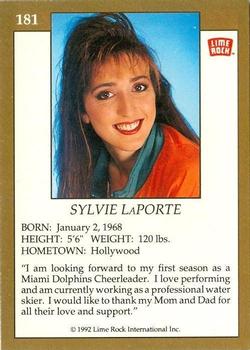 1992 Lime Rock Pro Cheerleaders #181 Sylvie LaPorte Back