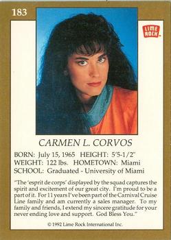 1992 Lime Rock Pro Cheerleaders #183 Carmen Corvos Back