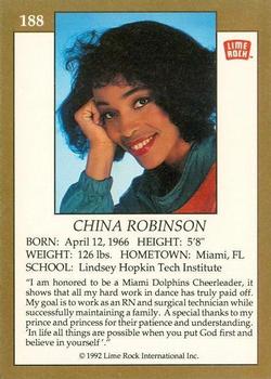 1992 Lime Rock Pro Cheerleaders #188 China Robinson Back