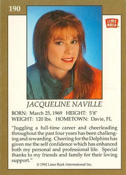 1992 Lime Rock Pro Cheerleaders #190 Jacqueline Naville Back