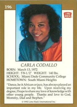 1992 Lime Rock Pro Cheerleaders #196 Carla Codallo Back