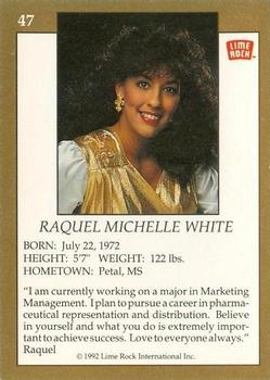 1992 Lime Rock Pro Cheerleaders #47 Raquel Michelle White Back