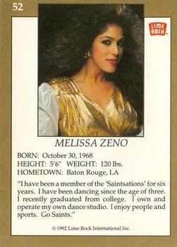 1992 Lime Rock Pro Cheerleaders #52 Melissa Zeno Back