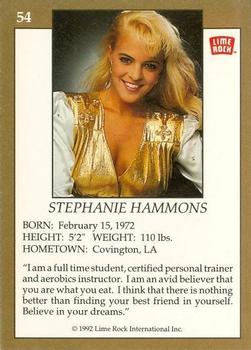 1992 Lime Rock Pro Cheerleaders #54 Stephanie Hammons Back