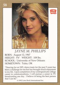 1992 Lime Rock Pro Cheerleaders #58 Jayne Phillips Back