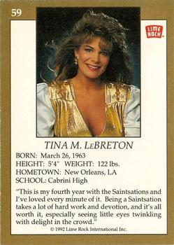 1992 Lime Rock Pro Cheerleaders #59 Tina LeBreton Back