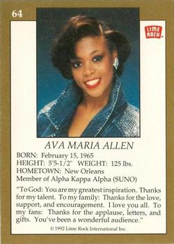 1992 Lime Rock Pro Cheerleaders #64 Ava Maria Allen Back