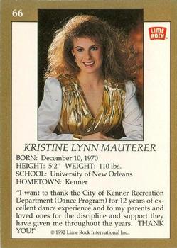 1992 Lime Rock Pro Cheerleaders #66 Kristine Lynn Mauterer Back