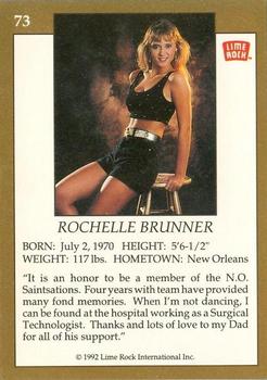1992 Lime Rock Pro Cheerleaders #73 Rochelle Brunner Back