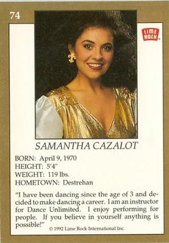 1992 Lime Rock Pro Cheerleaders #74 Samantha Cazalot Back