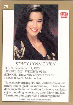 1992 Lime Rock Pro Cheerleaders #75 Stacy Chien Back