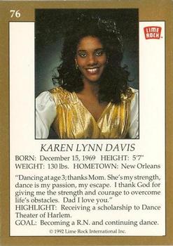 1992 Lime Rock Pro Cheerleaders #76 Karen Lynn Davis Back