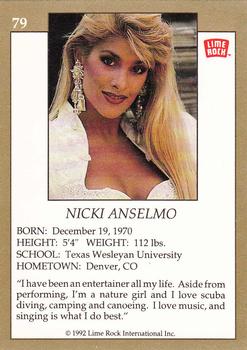 1992 Lime Rock Pro Cheerleaders #79 Nicki Anselmo Back