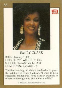 1992 Lime Rock Pro Cheerleaders #88 Emily Clark Back