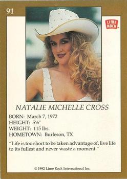 1992 Lime Rock Pro Cheerleaders #91 Natalie Cross Back