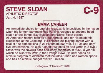1989 Collegiate Collection Coke Alabama Crimson Tide (20) #C-9 Steve Sloan Back