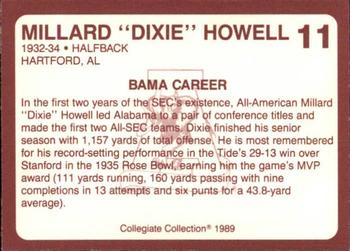 1989 Collegiate Collection Coke Alabama Crimson Tide (580) #11 Millard Howell Back