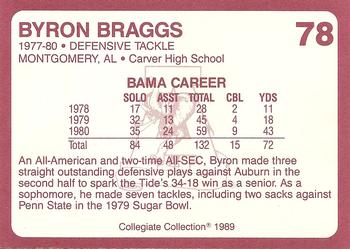 1989 Collegiate Collection Coke Alabama Crimson Tide (580) #78 Byron Braggs Back