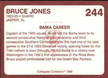 1989 Collegiate Collection Coke Alabama Crimson Tide (580) #244 Bruce Jones Back